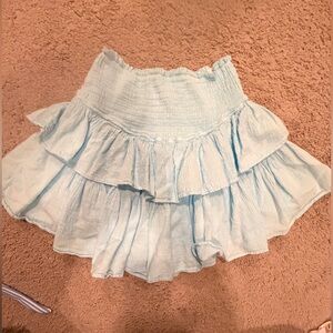 Light Blue Women's Ruffled Skort